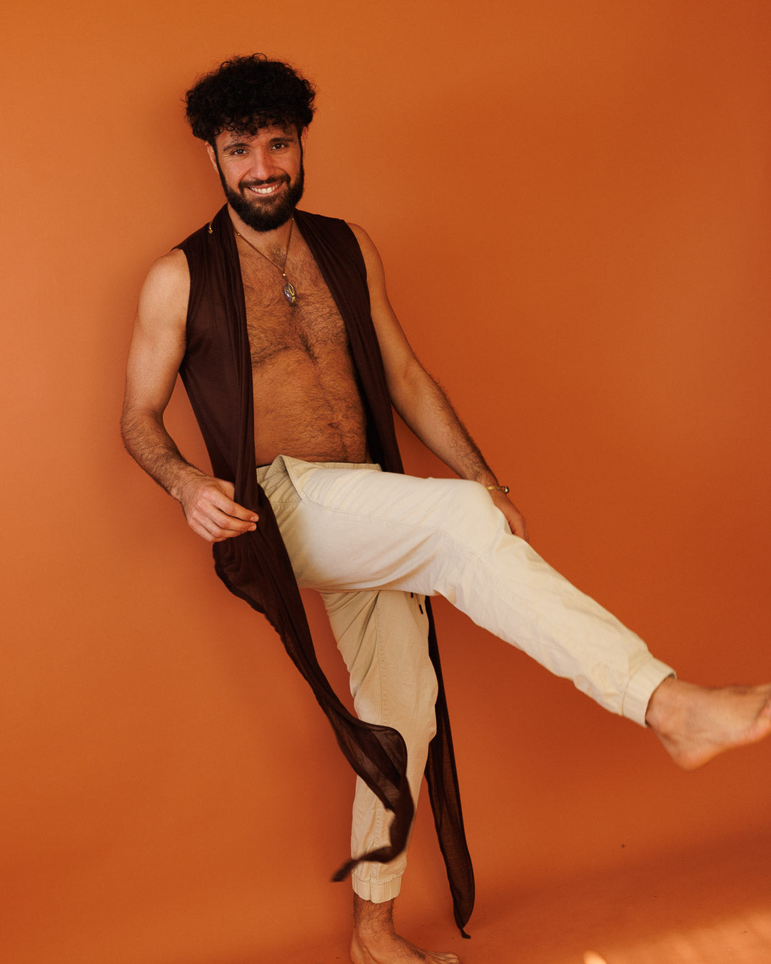 וסט ויסקוז לייקרה חום לגבר