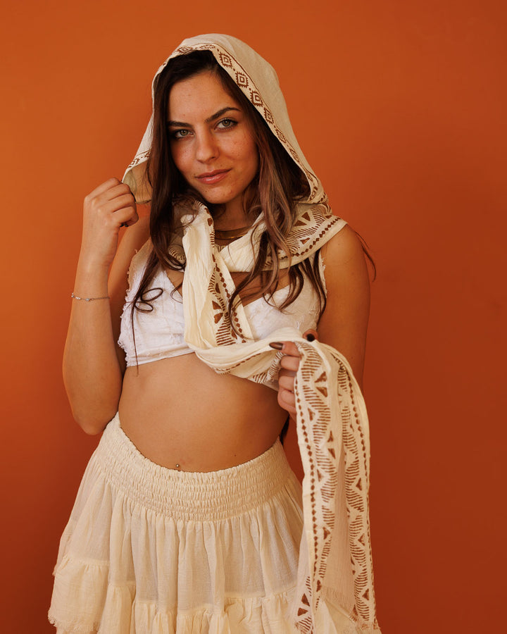 קפוצון צעיף -כותנה נטורל