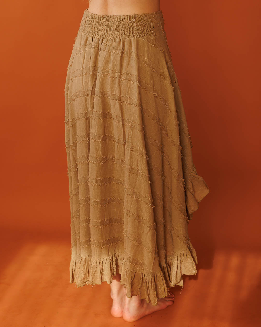 סט: טופ סוכריה עם שרוולים, כותנת פרנזים חאקי + חצאית קצרה מלפנים עם כפתורים, כותנת פרנזים חאקי