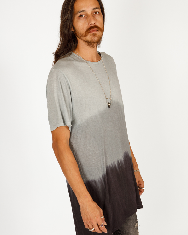 (מידה XXL-L) טישרט טאיי דאיי 3 פסים לגבר-אפור בהיר, אפור כהה, שחור